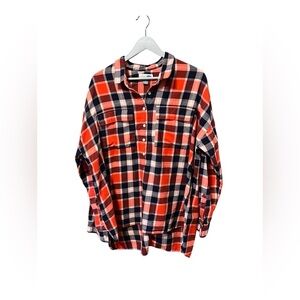 🟠Old Navy Boyfriend Oversized Pullover Flannel Shirt – XL